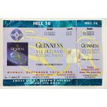 An Unused Ticket for a Wet All-Ireland G.A.A.: Hurling, An Official Guinness All-Ireland Hurling