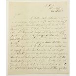 Renting of Rathmines Castle, 1843 Co. Dublin: Letter (3 pp) written by Jane Arthur of Sea Point,