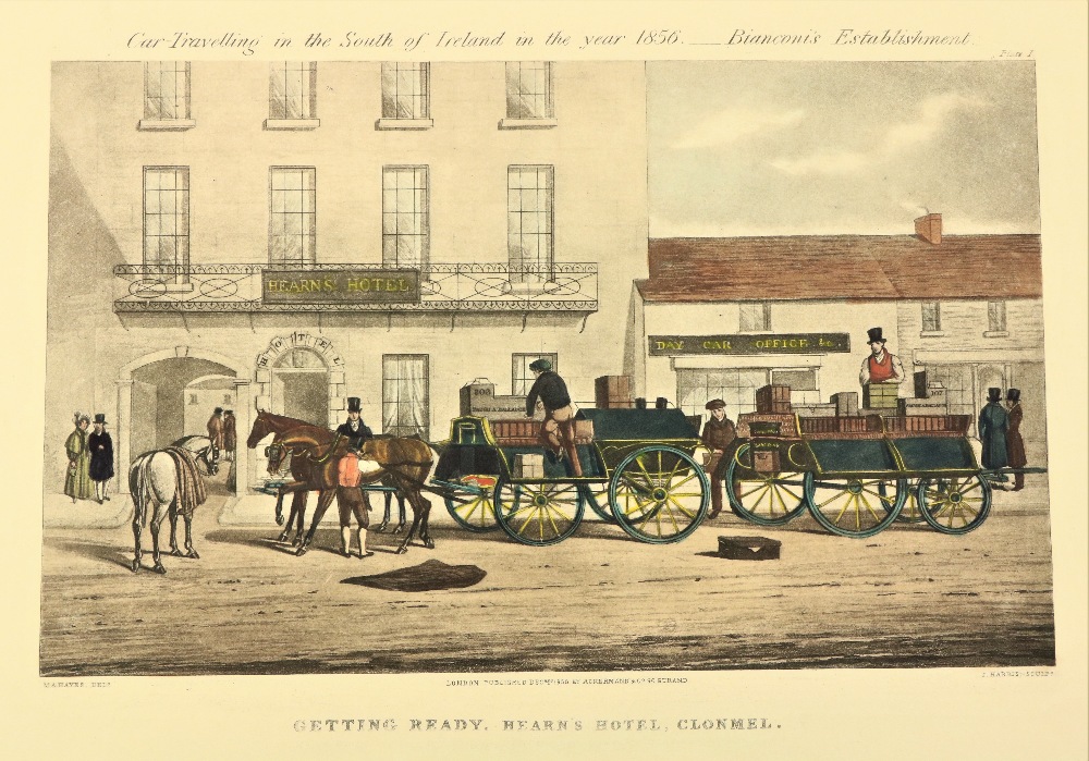 Fine Coloured Set of Prints, after M.A. Hayes Bianconi (Chas.) Car Travelling in the South of - Image 2 of 3
