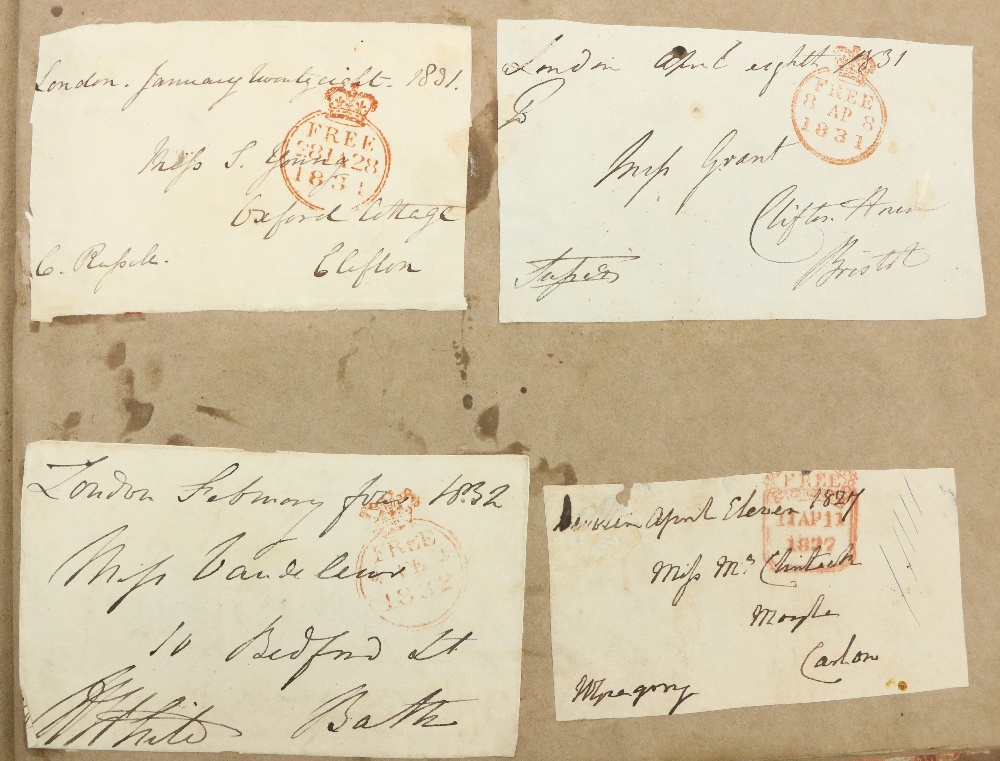 Postal History: Early 19th Century Album of Postal Markings & Franks, mostly on Free Fronts, 300 - Image 2 of 3