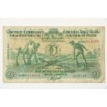 Currency Commission Consolidated Bank Note:  "Ploughman" £1 (one pound), The Munster and Leinster