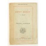 Allingham (William) Ashby Manor, A Play, 12mo L. (David Scott) 1882. First Edition, red & bl. title,