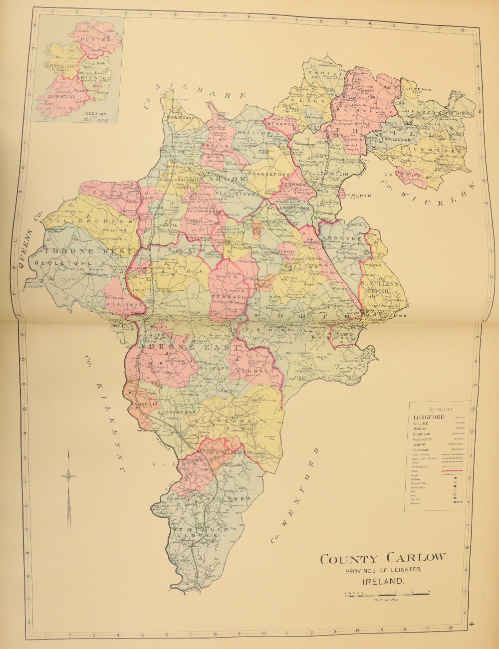 Irish Atlas: Memorial Atlas of Ireland, showing Provinces, Counties, Baronies, Parishes, etc. Lg. - Image 3 of 3