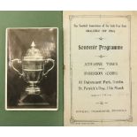 1924 Free-State Challenge Cup Final Programme: Football,The Football Association of the Irish Free