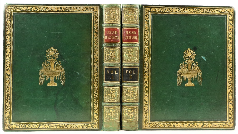 Rare Hand-Coloured Copy in Fine Binding Bartlett (W.H.)  The Scenery and Antiquities of Ireland, 2