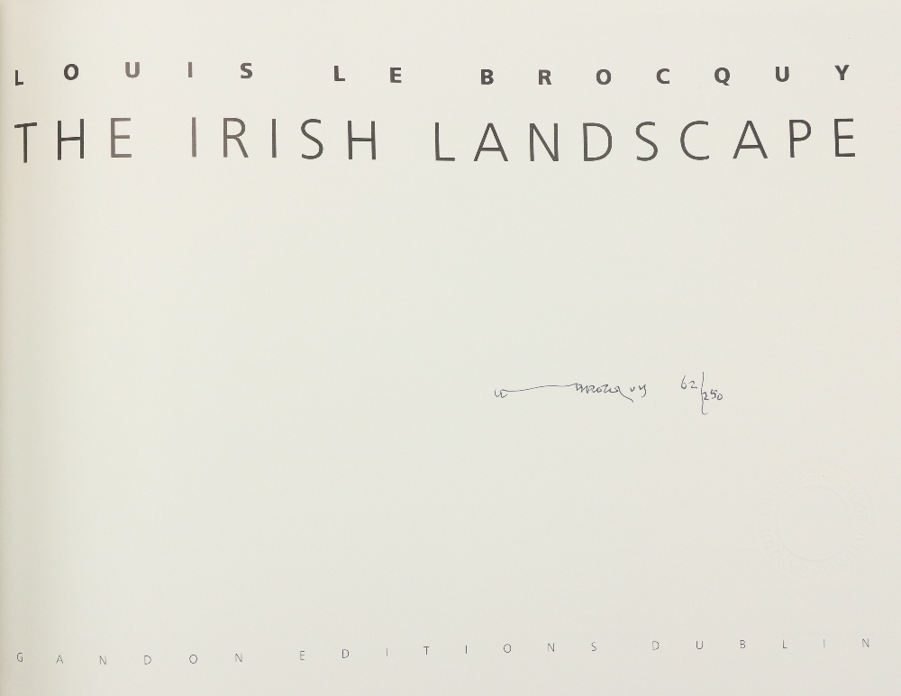 Fine Presentation Item Le Brocquy (Louis) The Irish Landscape, (Gandon) 1992. Oblong folio grey