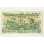 Currency Commission Consolidated Bank Note:  "Ploughman" £1 (one pound) The Bank of Ireland, No:
