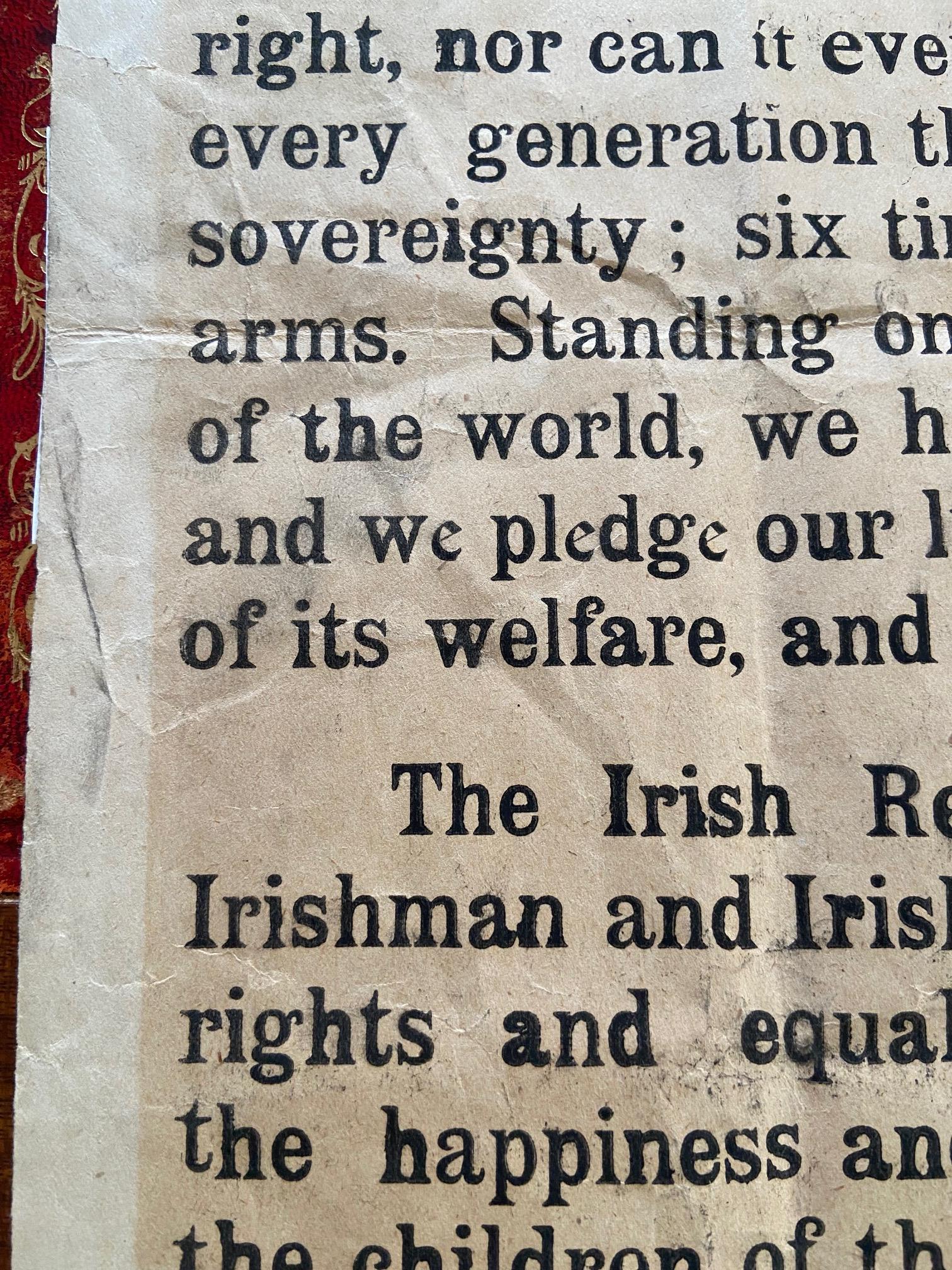 The Corner-stone Document of Irish Freedom 1916 PROCLAMATION OF THE IRISH REPUBLIC   An Original - Image 30 of 40
