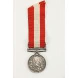 Medal: A rare 19th Century Fenian Raid 1870 silvered Medal awarded to 'Pte. D. Magee, 43rd Brigade,'