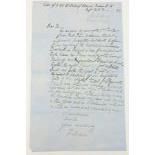 Copy Letter of Prince William, to Captain M.R. Westropp of Cork, 1812. King William IV:  A Copy