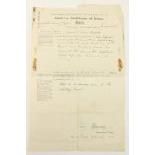 Sentencing of an Irish Deserter Co. Meath: Order issued from the Petty Sessions Court of Longwood,