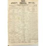 Rare English Newspaper 1820-1827 Periodical: [Hook (Theo.)]ed. John Bull, For God, The King and