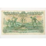 Currency Commission Consolidated Bank Note: "Ploughman" £1 (one pound), "The Hibernian Bank," No: