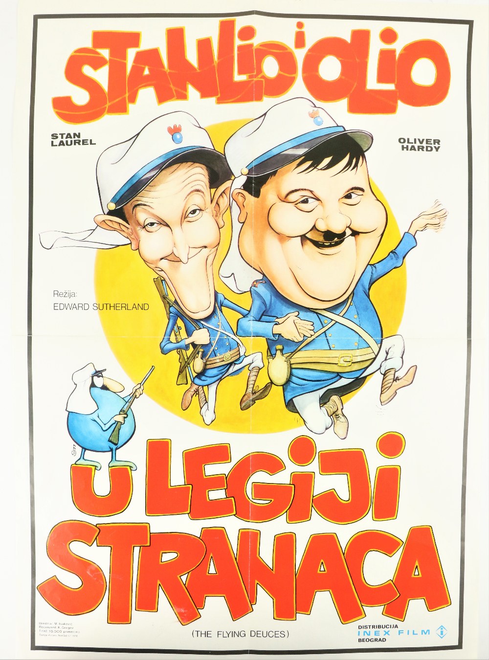 Cinema Poster: [Yugoslavia] U Le Gigi Stranacca, (The Flying Deuces) directed by Edward