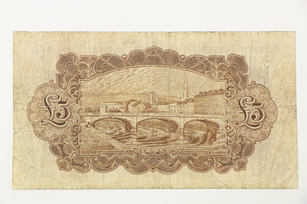 Currency Commission Consolidated Bank Note: "Ploughman" £5 (Five Pounds) The National Bank - Image 2 of 2