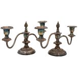 Coppia candelabri a due luci - Pair of two-light candelabra