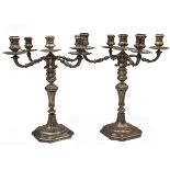 Coppia candelabri a cinque luci - Pair of five-light candelabra