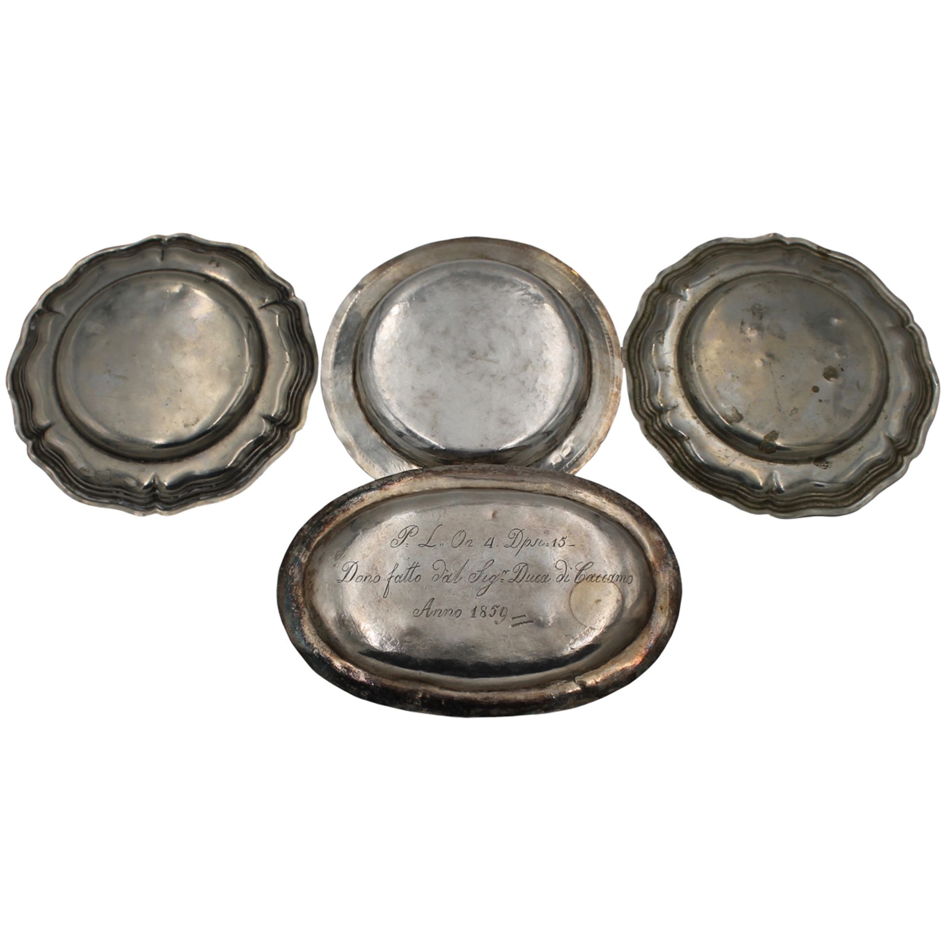 Otto piccoli vassoi e una saliera - Eight small trays and a salt shaker - Image 3 of 4