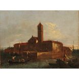 Giacomo Guardi (attr.) (1764/1835) "Laguna di Venezia con isola" - "Venice lagoon with island"