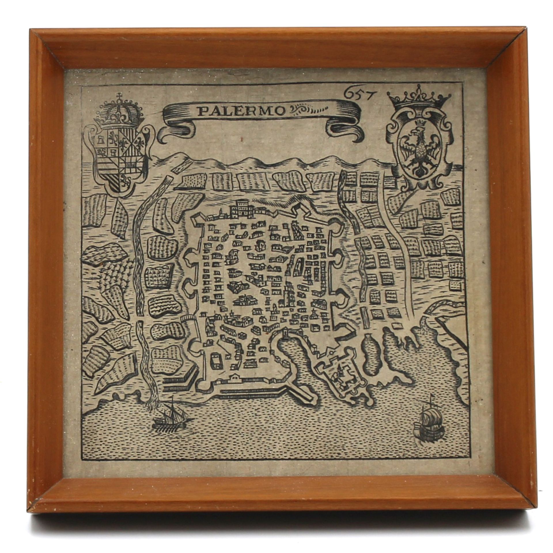 Pianta della città di Palermo - Map of old Palermo