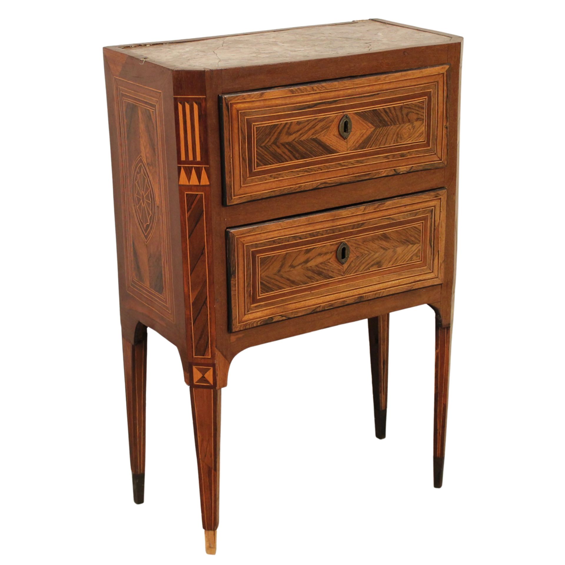 Comodino a due cassetti - Bedside table with two drawers