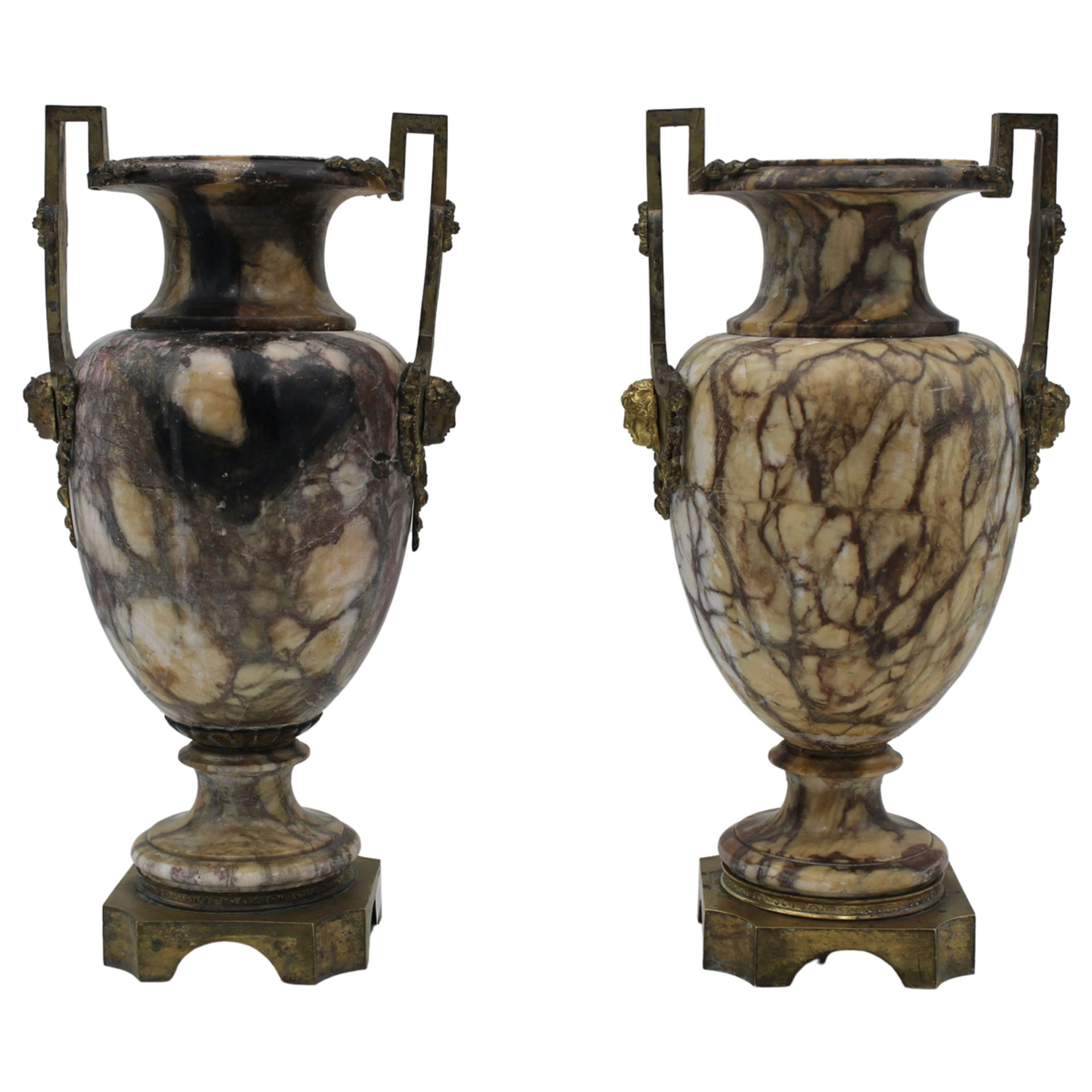 Coppia vasi a due manici - Pair of vases with two handles
