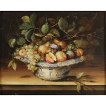 Scuola fiamminga fine secolo XIX "Natura morta di frutta" - Flemish school late 19th century "Fruit