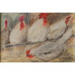 Eustachio Catalano (1893/1975) "Galline nel pollaio" - "Hens in the hen house"