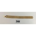 24k gold plated bracelet. 7”, W: 23g
