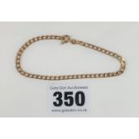 9k gold bracelet, 7”, W:2.3g