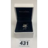 Boxed Pandora silver Royal Baby 2013 charm