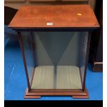 Trophy cabinet with 3 glass sides. 19” long x 12” wide x 24” high.