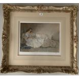 Limited edition print by W. Russell Flint, no. 507/850 with blind stamp. Image 15” x 11”, frame