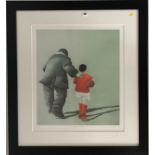 Signed limited edition print by Mackenzie Thorpe ‘The Perfect Match’, no. 44/125. Image 19” x 22”,