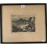 Signed etching of Edinburgh 1934, no. 4/20. Image 9” x 7”, frame 17.5” x 15”