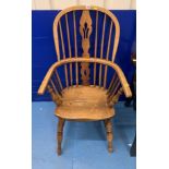 Oak Windsor chair. 24” wide x 41” high.