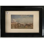 Print of Venice by JMW Turner. Image 10.5” x 6.5”, frame 19.5” x 14”