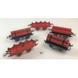 Hornby ‘O’ gauge – 2 barrel wagons 4w 1931 and 3 gas cylinder wagons - LMS 1925, 1949-54 and 1933