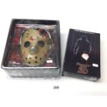 Boxed Friday the 13th Jason Mask Prop Replica and Friday the 13th Part 3 3D figure