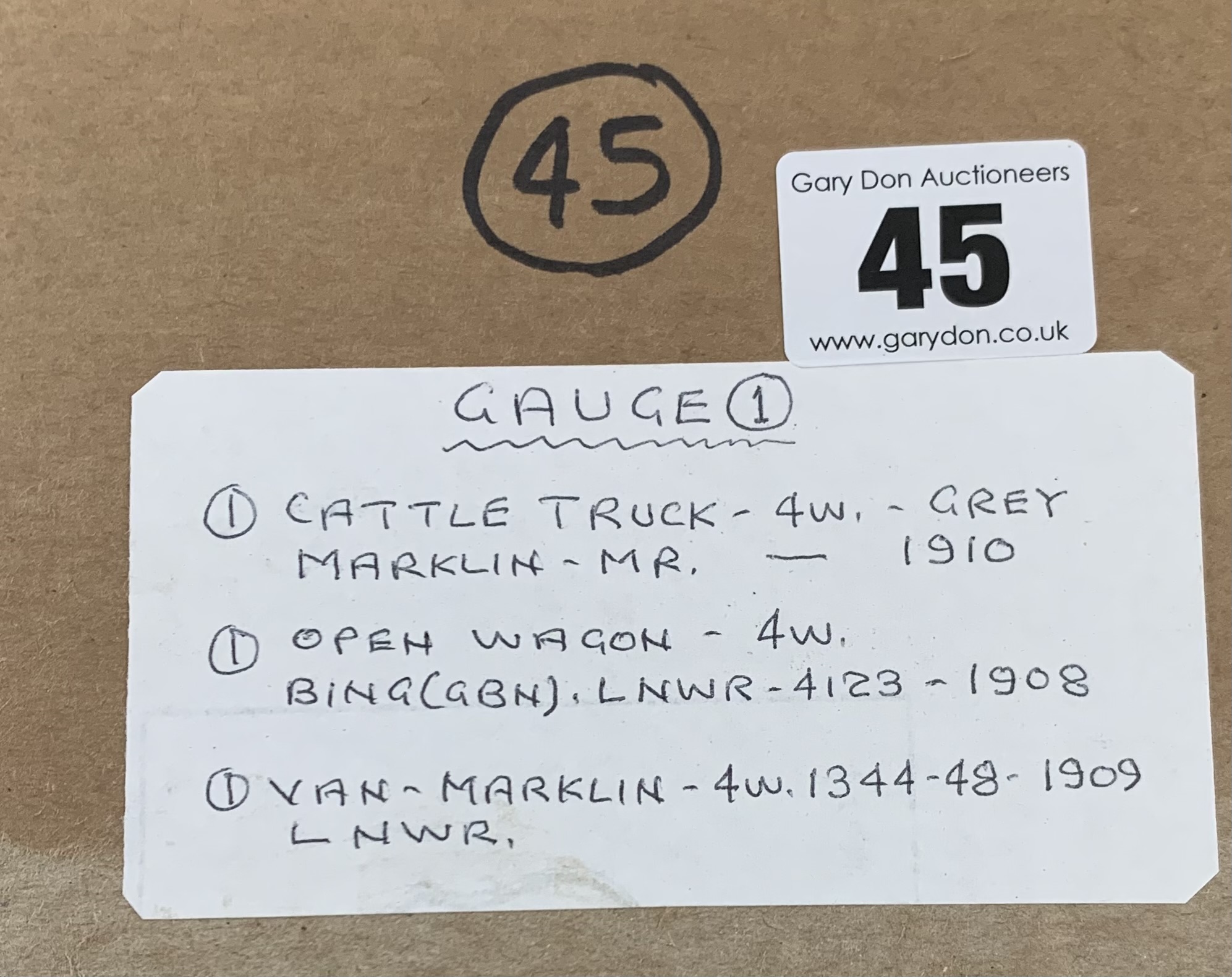 Gauge ‘1’ Marklin cattle truck 4w, Bing open wagon 4w and Marklin van 4w - Image 8 of 8