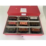 9 goods vans – Huntley & Palmers, Palethorpes, Fish and refrigerator vans, restored