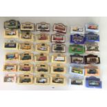 Quantity of mixed boxed vehicles including days Gone, Promotors, H Samuels, Brannigans, Rowntrees