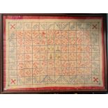 Large framed Masonic embroidery with list of Worshipful Masters from 19th/20th c, 39” x 53”