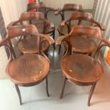 6 Bentwood chairs with shell seats 25”x 19”d x 33”h