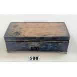 Japanese signed metal lidded box 6.5”w x 3”d x 2”h