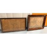 2 oak framed Masonic pictures ‘A Tabular History of Freemasonry in Yorkshire’ 33” x 19” and a