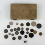 Bag of assorted pre-decimal silver and copper coins