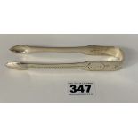 Silver sugar tongs, w: 1.1 ozt