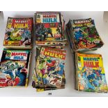 282 x Mighty World of Marvel comics (Marvel UK), nos. 38 – 329 (missing nos. 79, 197-200 (see lot