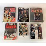 6 x various reference books and price guides on topics inc. M.A.S.H., James Bond, Avengers etc.